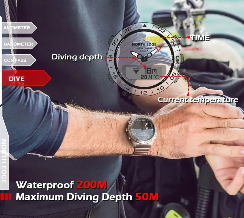 Military Dive Smartwatch with Compass