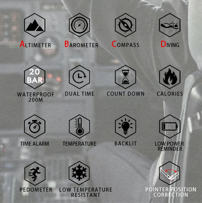 Military Dive Smartwatch with Compass