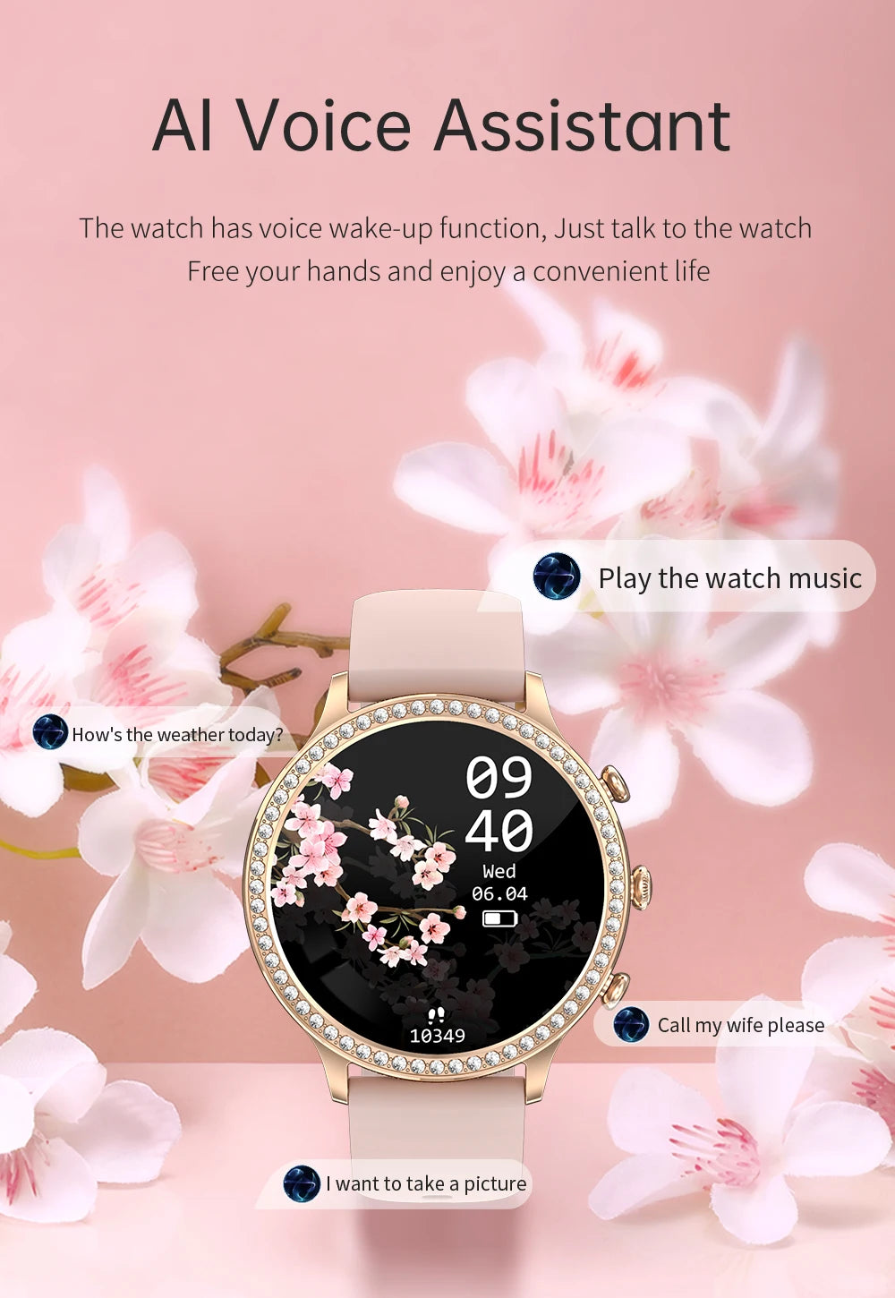 Ladies' Bluetooth Calling Smartwatch with Double Strap