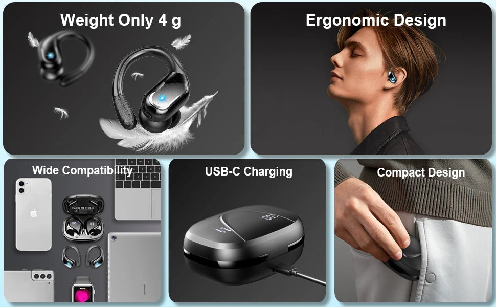 Bluetooth 5.3 ENC Waterproof Sports Earphones