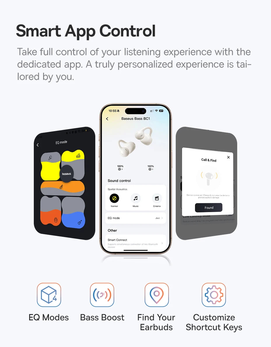 Baseus BC1 Open-Ear Bluetooth Clip Earbuds