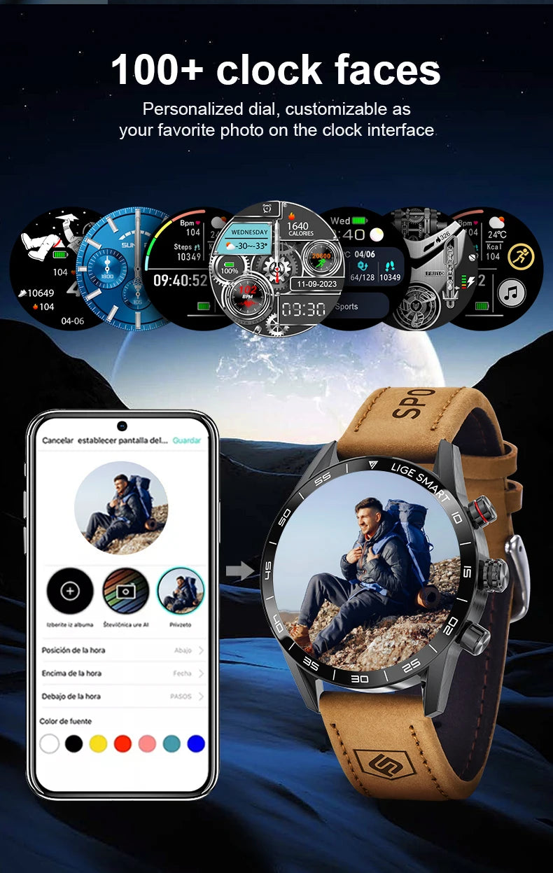 Rugged GPS AMOLED Bluetooth Smartwatch