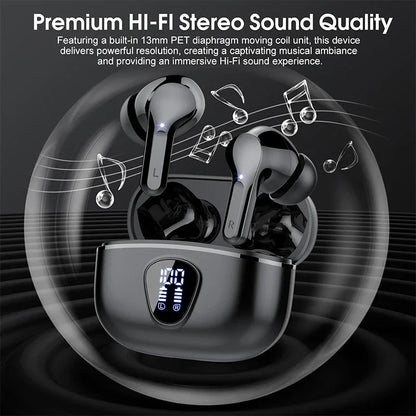 UYUXIO BT5.4 ENC Wireless LED Earbuds