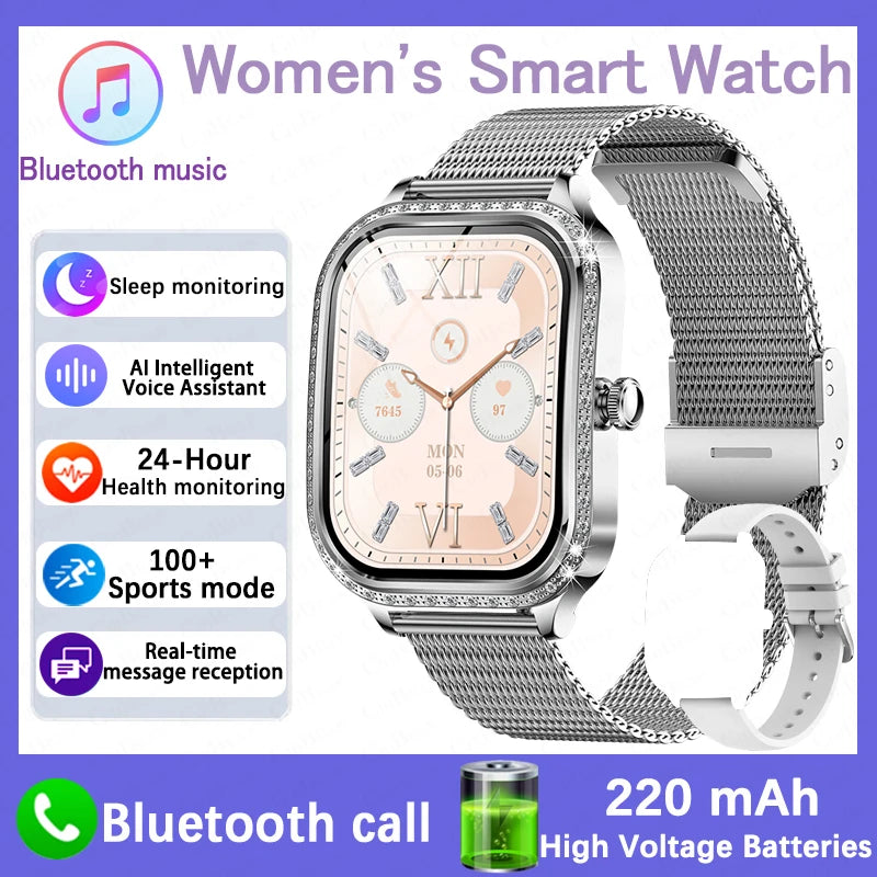 Luxury Bluetooth Calling Women's Smartwatch