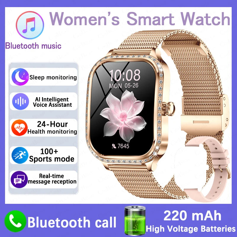 Luxury Bluetooth Calling Women's Smartwatch
