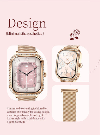 Luxury Bluetooth Calling Women's Smartwatch