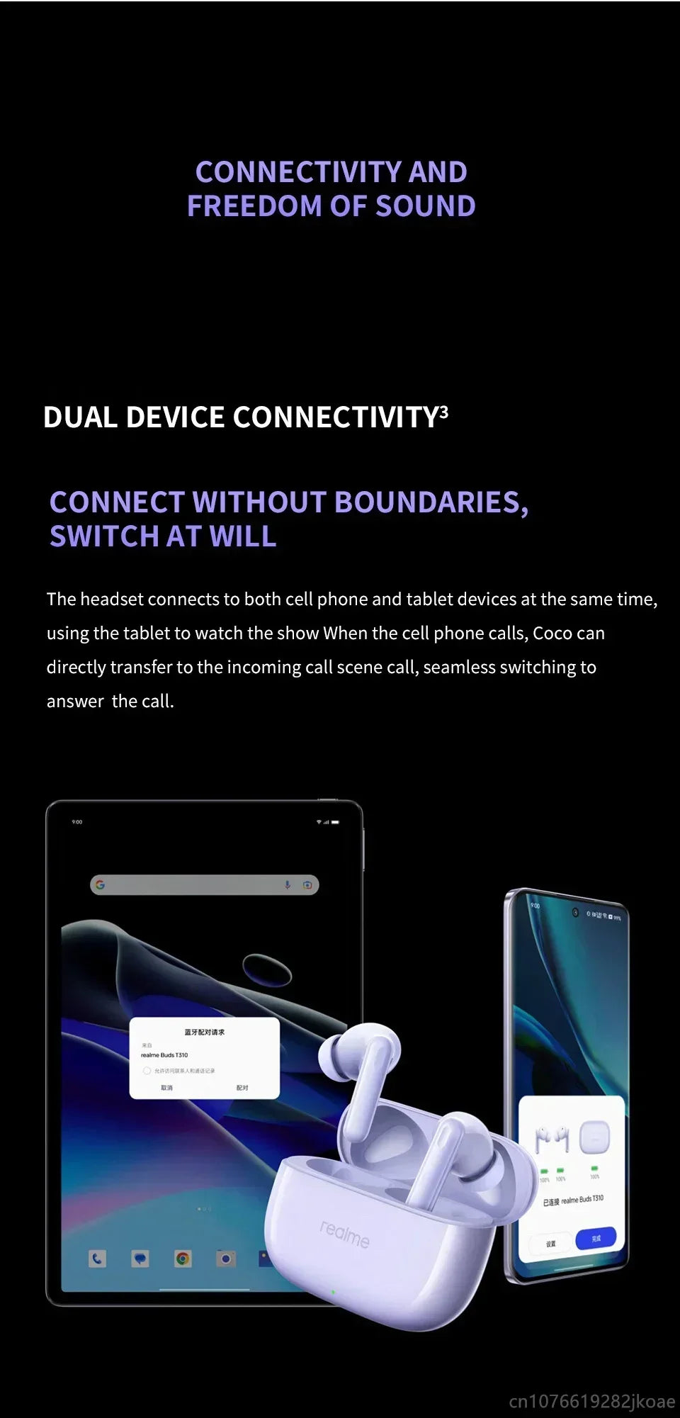 Realme Buds T310 ANC Wireless Earphones