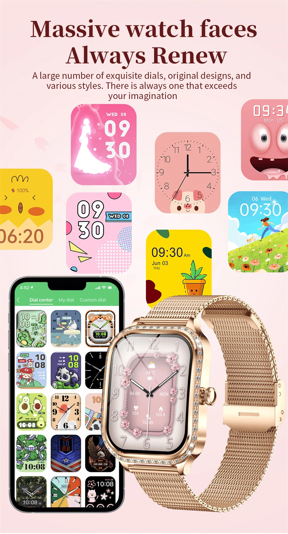 Luxury Bluetooth Calling Women's Smartwatch
