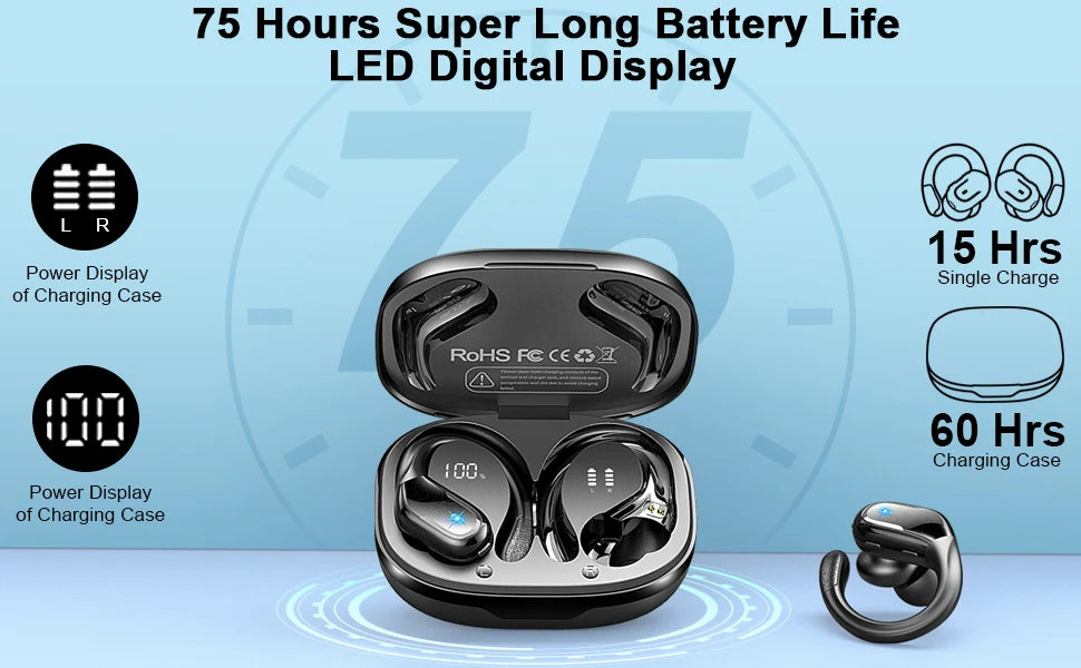 Bluetooth 5.3 ENC Waterproof Sports Earphones