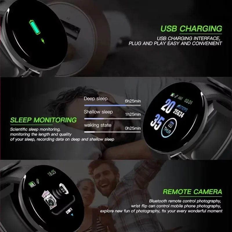D18 Sports Smartwatch with Color Display