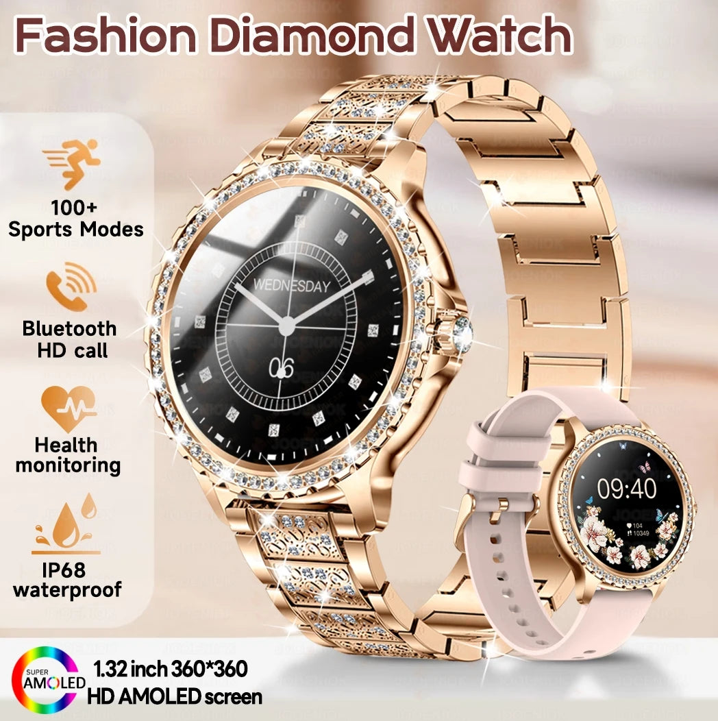 Diamond Bluetooth Calling Women's Smartwatch