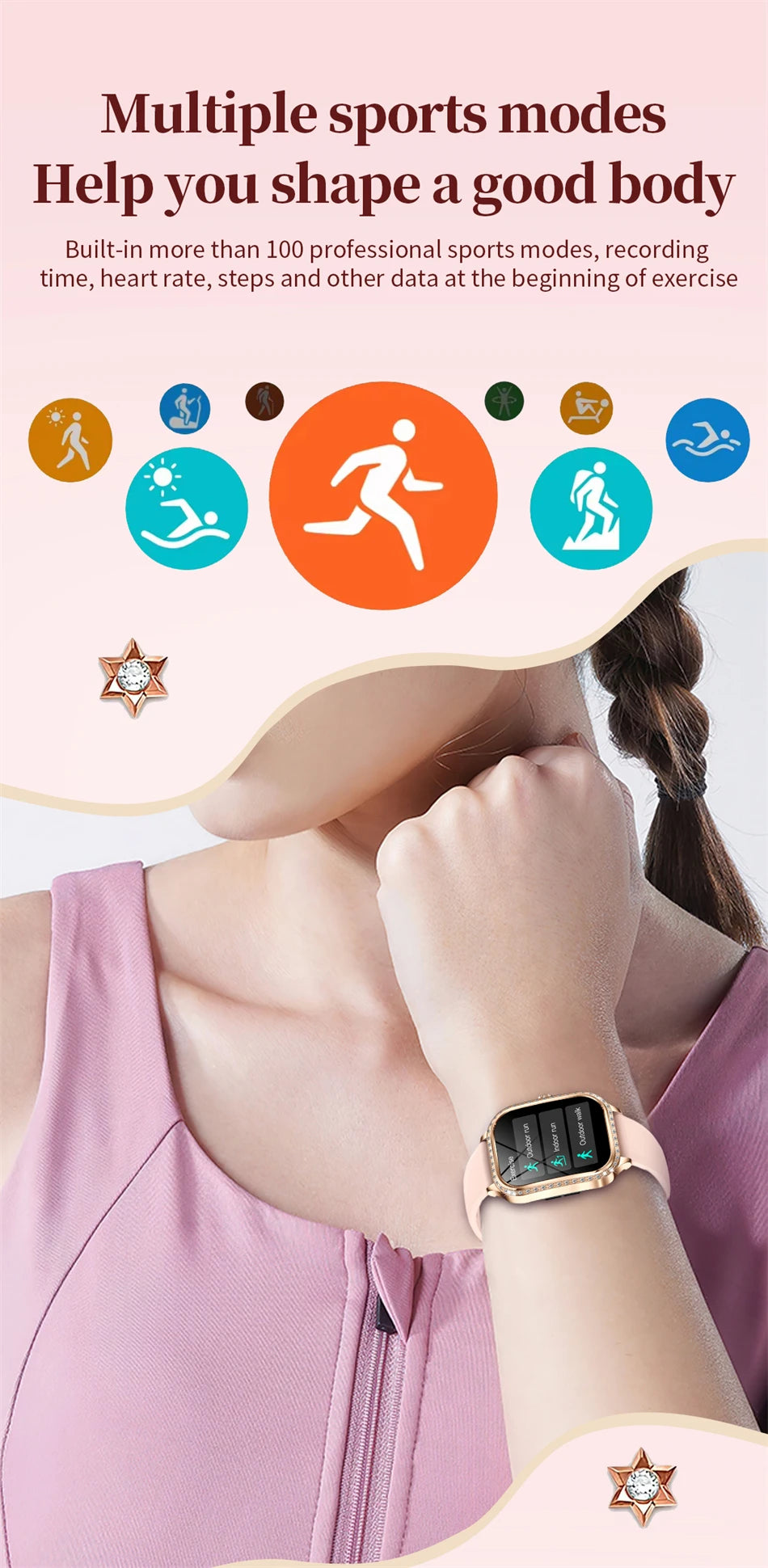 Luxury Bluetooth Calling Women's Smartwatch