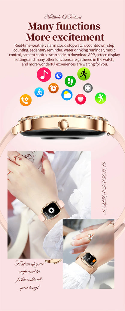 Luxury Bluetooth Calling Women's Smartwatch