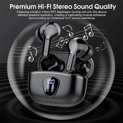 UYUXIO BT5.4 ENC Wireless LED Earbuds