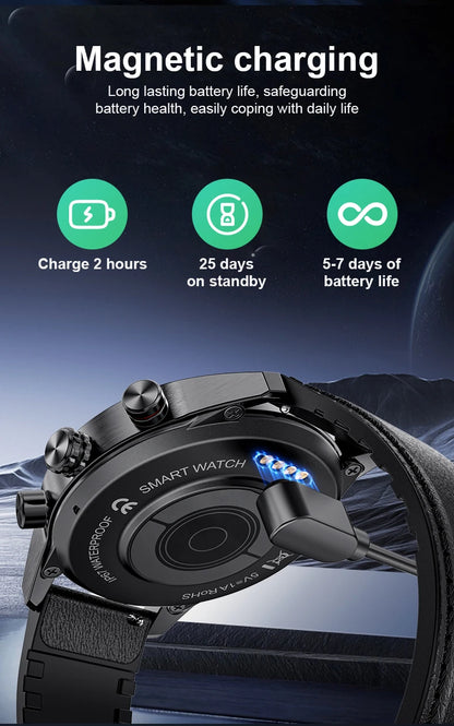 Rugged GPS AMOLED Bluetooth Smartwatch