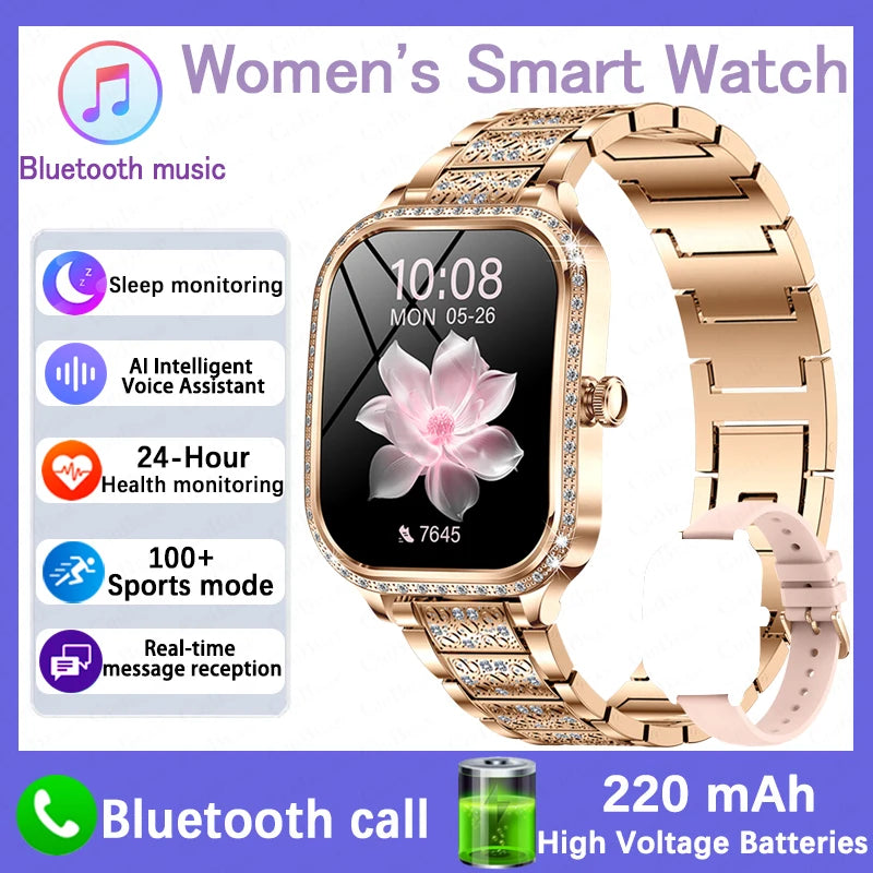 Luxury Bluetooth Calling Women's Smartwatch
