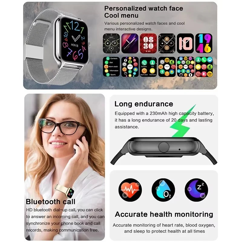 2.01" Bluetooth Calling Sport Smartwatch