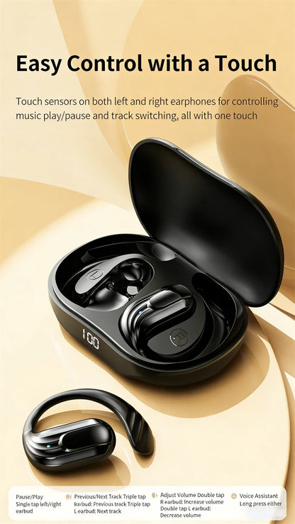 Bluetooth 5.4 Sports Wireless Earhook Headphones