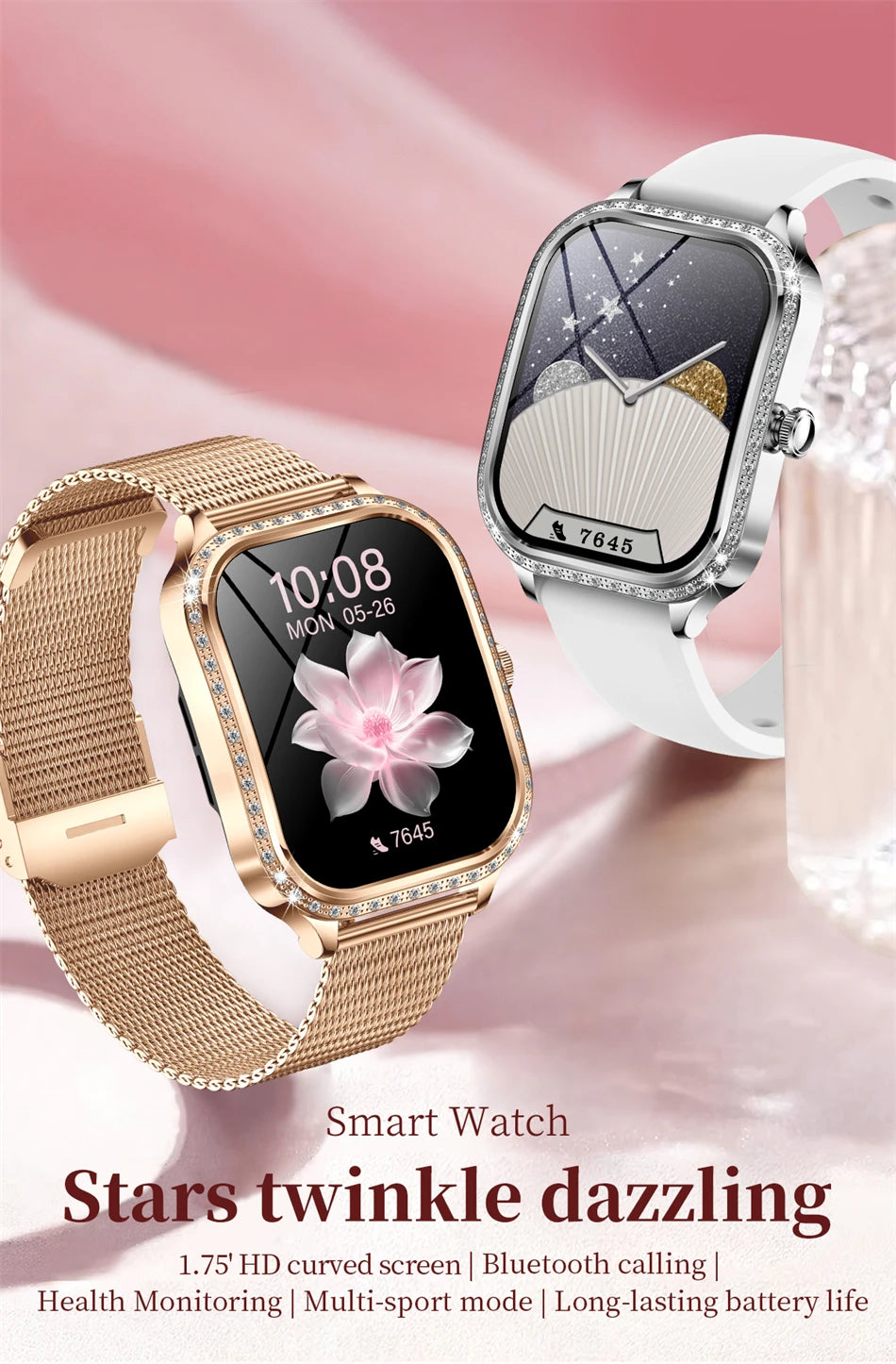 Luxury Bluetooth Calling Women's Smartwatch