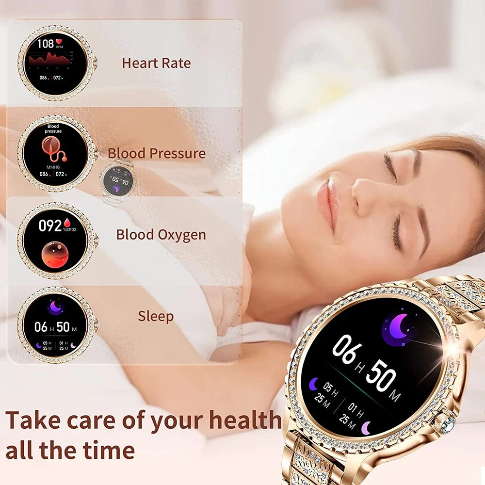 Diamond Bluetooth Calling Women's Smartwatch