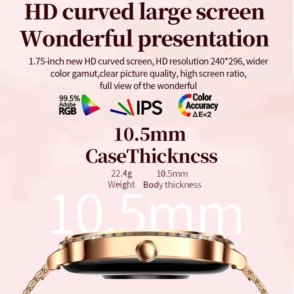 Luxury Bluetooth Calling Women's Smartwatch