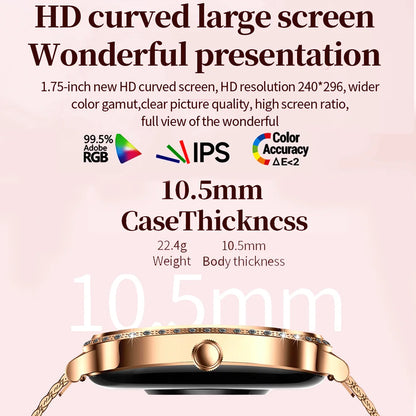 Luxury Bluetooth Calling Women's Smartwatch
