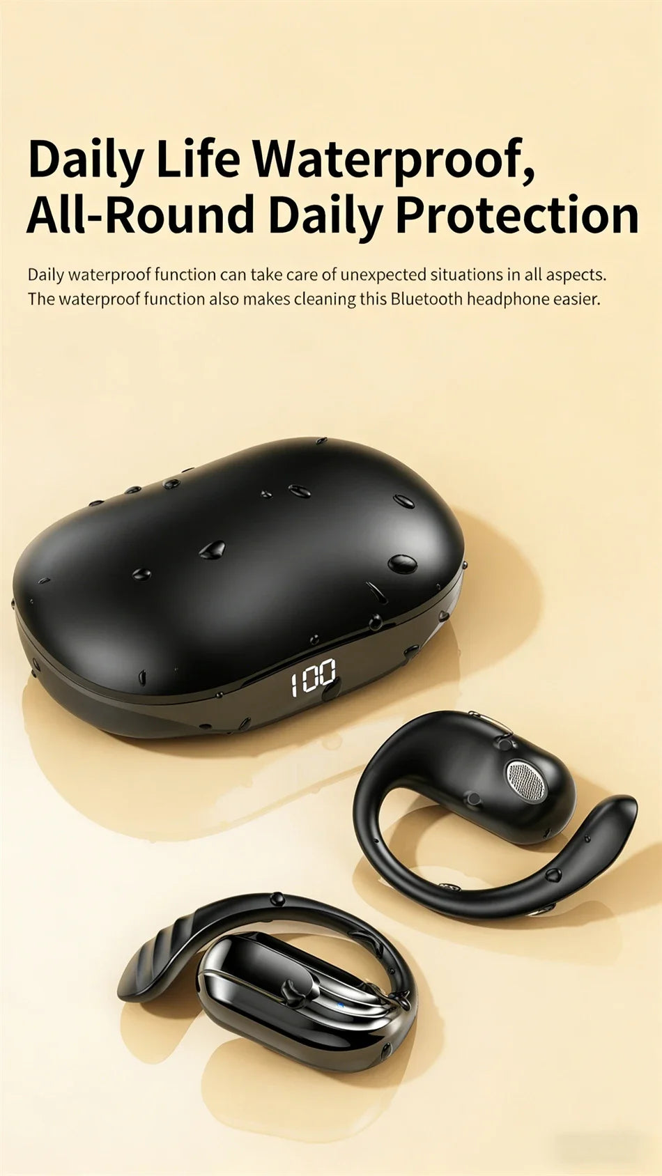 Bluetooth 5.4 Sports Wireless Earhook Headphones