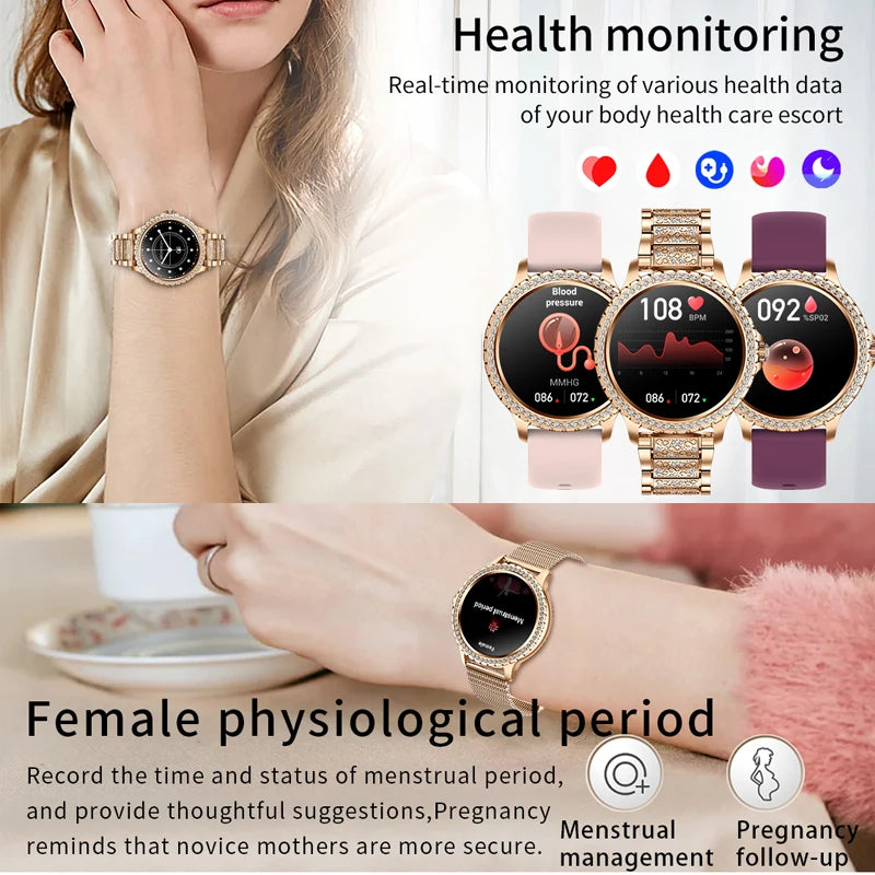 Diamond Bluetooth Calling Women's Smartwatch