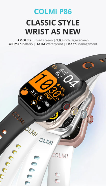 P86 AMOLED Bluetooth Calling Smartwatch