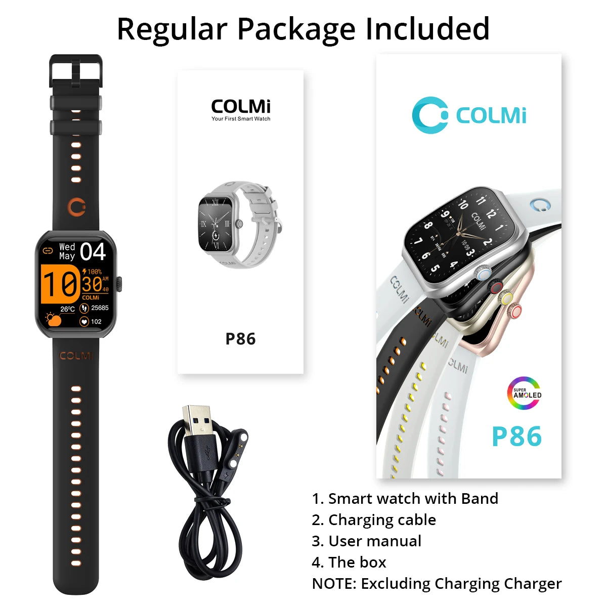P86 AMOLED Bluetooth Calling Smartwatch