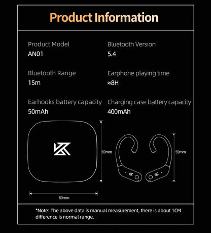 KZ AN01 Bluetooth 5.4 Ear Hook Adapter