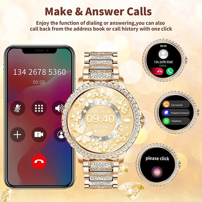 Diamond Bluetooth Calling Women's Smartwatch