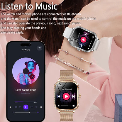 Luxury Bluetooth Calling Women's Smartwatch