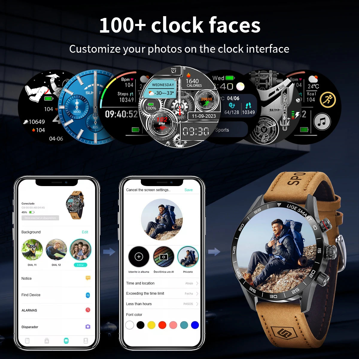 Rugged GPS AMOLED Bluetooth Smartwatch