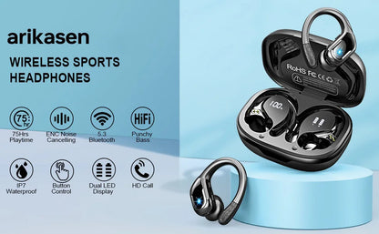 Bluetooth 5.3 ENC Waterproof Sports Earphones