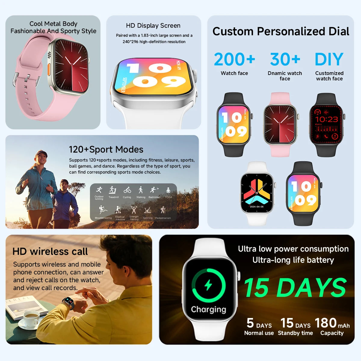 1.83" HD Bluetooth Calling Smartwatch