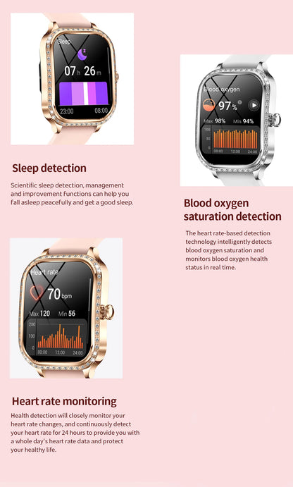 Luxury Bluetooth Calling Women's Smartwatch