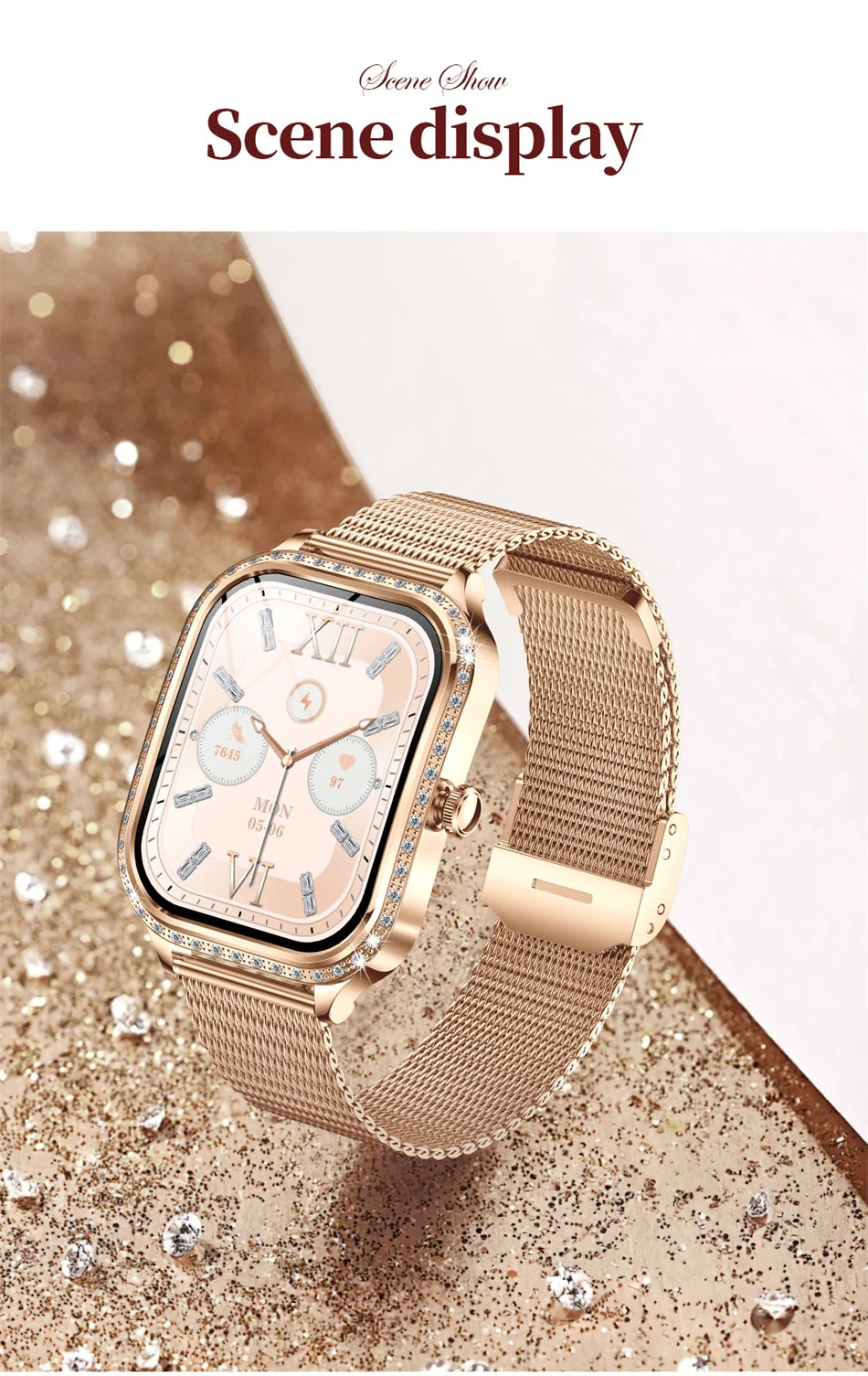 Luxury Bluetooth Calling Women's Smartwatch