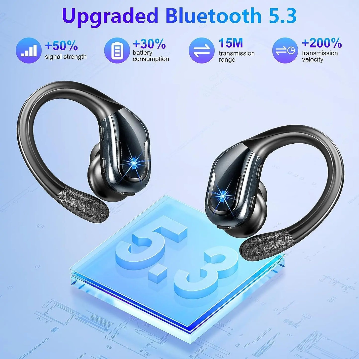 Bluetooth 5.3 ENC Waterproof Sports Earphones