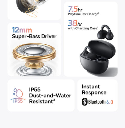 Baseus BC1 Open-Ear Bluetooth Clip Earbuds