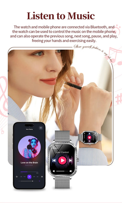 Luxury Bluetooth Calling Women's Smartwatch