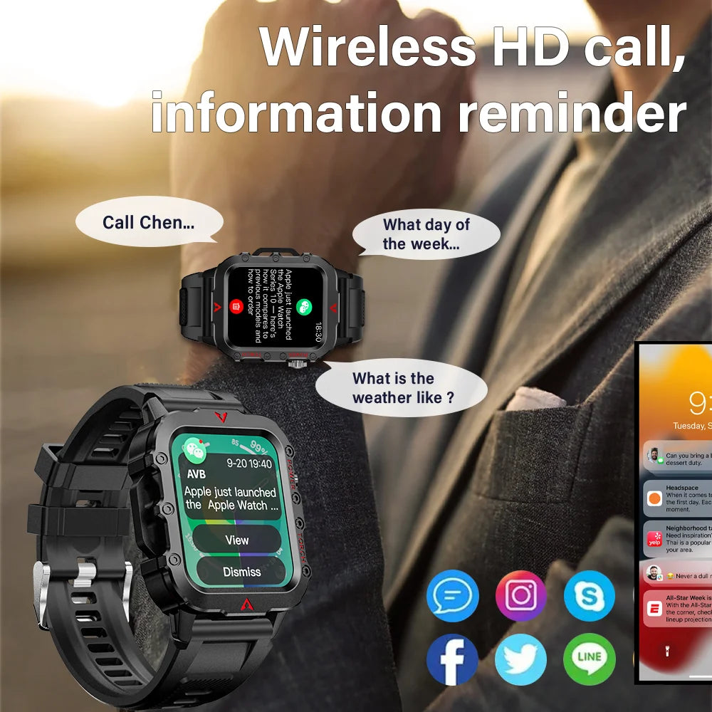 1.71" Bluetooth Calling Sports Smartwatch