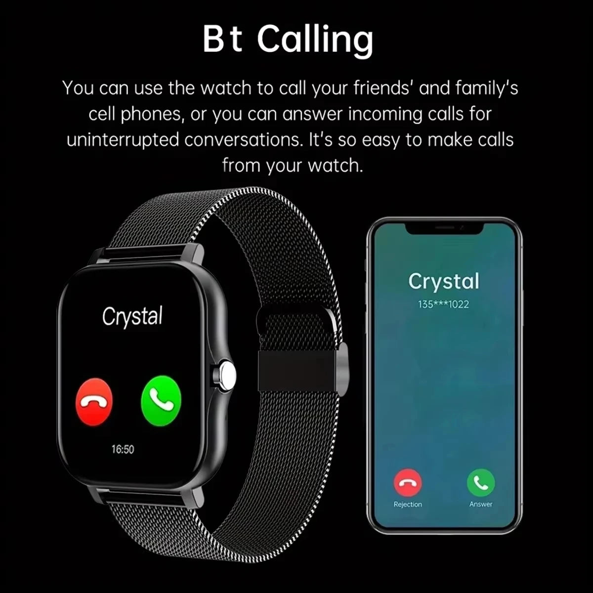 Bluetooth Calling Sports Fitness Smartwatch
