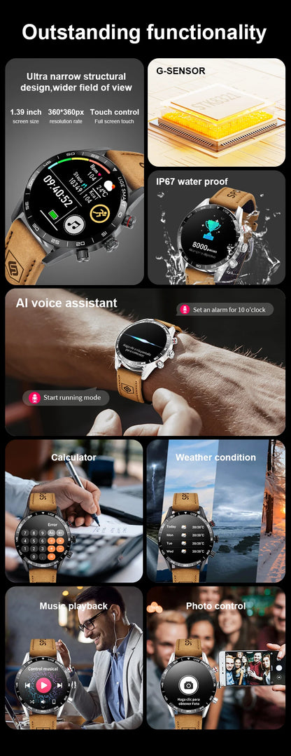 Rugged GPS AMOLED Bluetooth Smartwatch