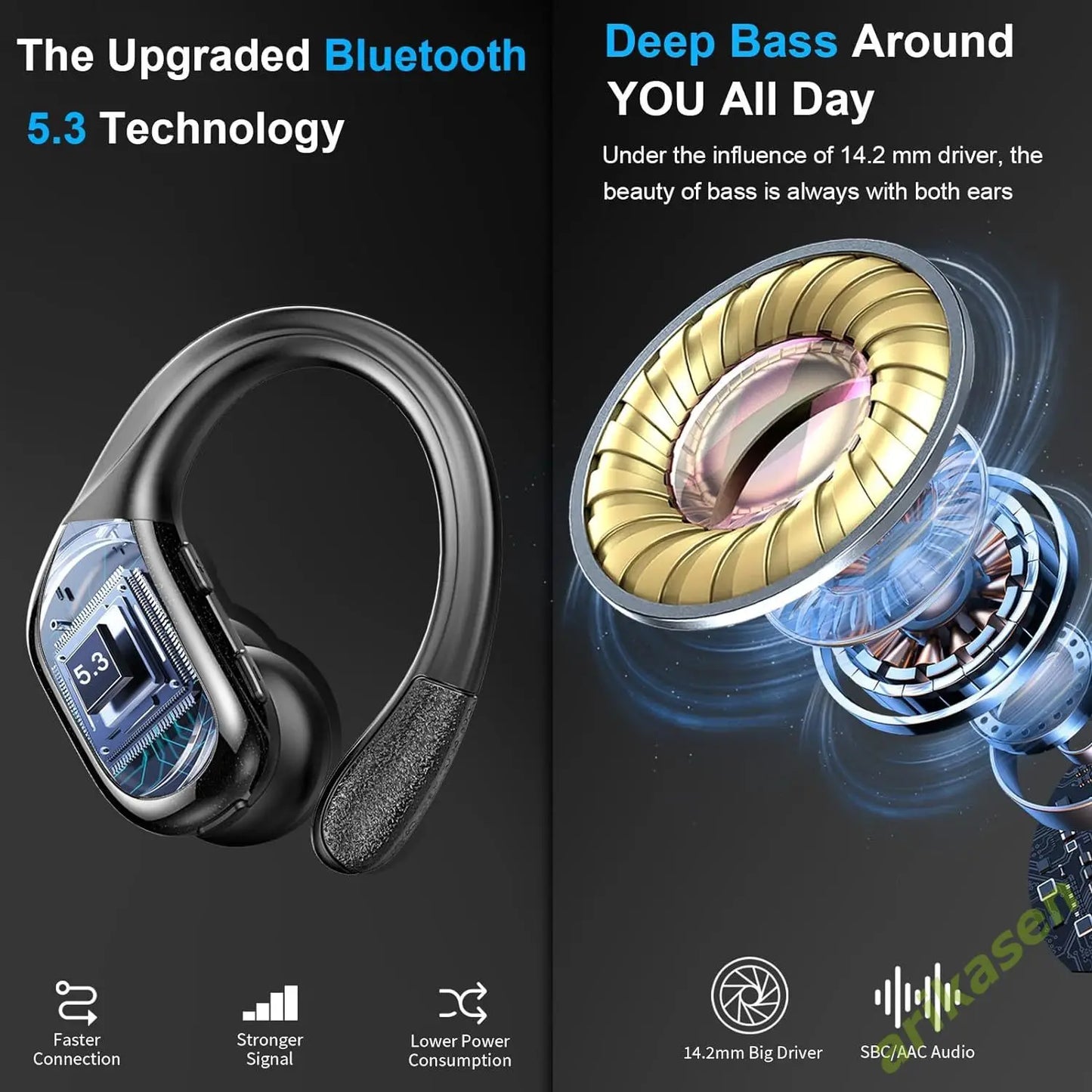 Bluetooth 5.3 ENC Waterproof Sports Earphones