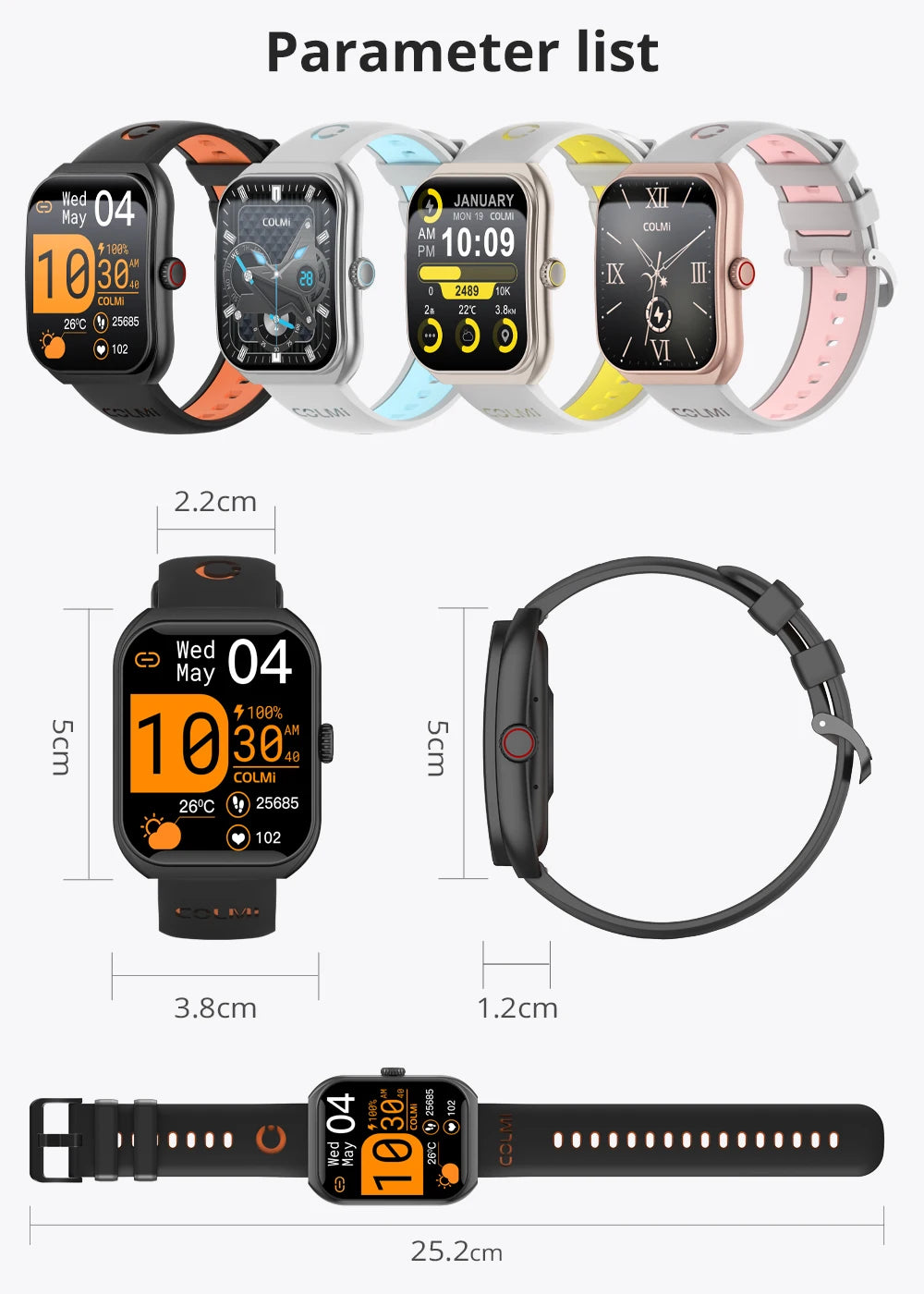 P86 AMOLED Bluetooth Calling Smartwatch