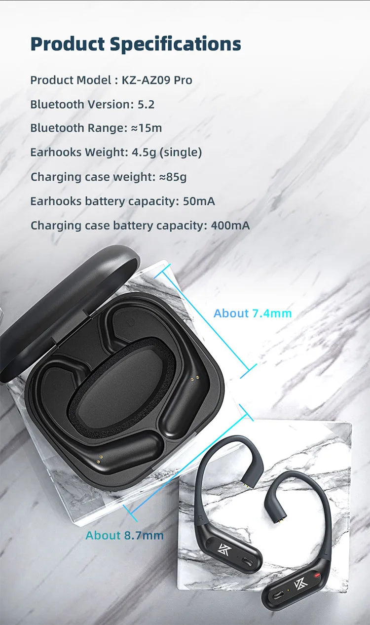 KZ AZ09 PRO Wireless Ear Hook Adapter